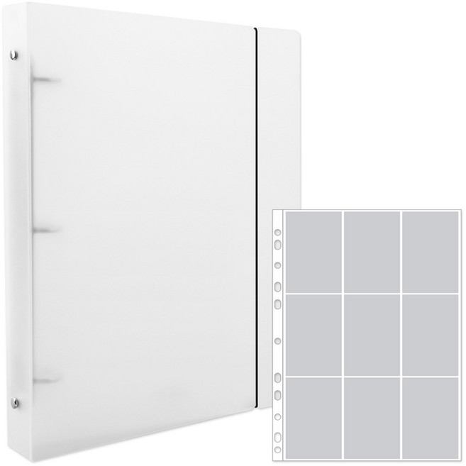 리코즈 포토포켓 밴드 바인더 9포켓, 화이트, 50매