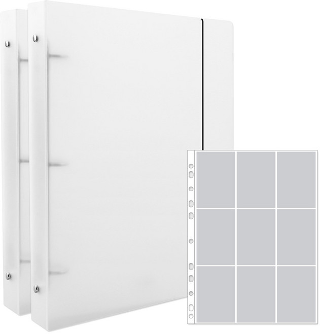 리코즈 포토포켓 밴드 바인더 9포켓 2권, 30매, 화이트