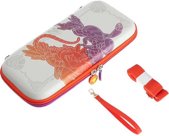 AKITOMO Hohu 任天堂 Switch OLED 收納包 保護殼 寶可夢 朱, 1個, 單一商品, 紫羅蘭主題