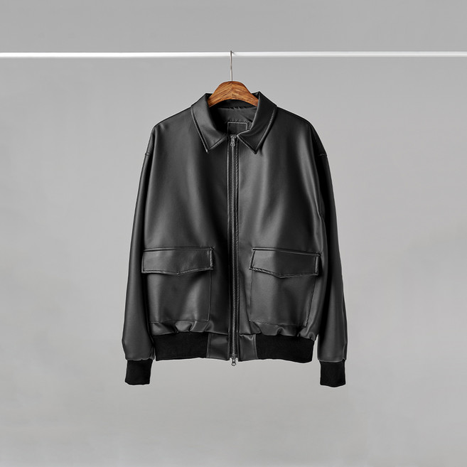 애플리 남성용 LIP 프린팅 투웨이 오버핏 레자 자켓 APP001