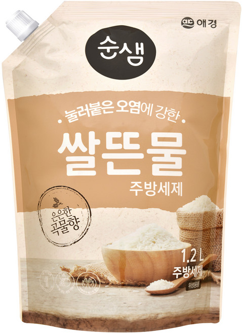 순샘 쌀뜬물 주방세제 리필, 1.2L, 1개