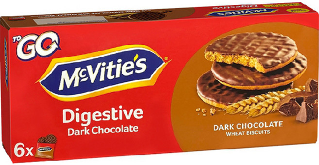 맥비티 투고 다크초코 다이제스티브 비스킷 6p, 199.8g, 1개