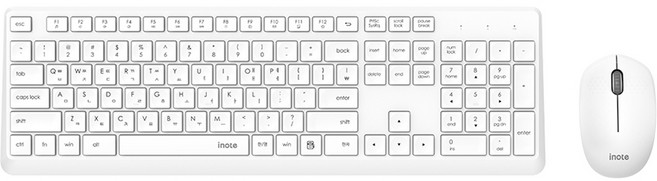 아이노트 무선 키보드 마우스 세트, KM730R, 화이트, 일반형