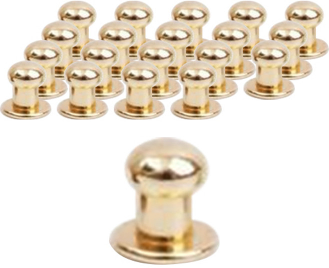 가죽공예 솔트레지 6mm, 골드, 20개