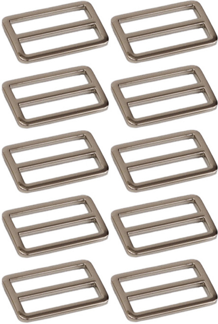 납작 끈조절 버클 38mm, 실버, 10개