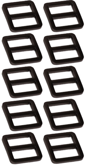 납작 끈조절 버클 20mm, 흑니켈, 10개