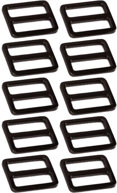 납작 끈조절 버클 25mm, 흑니켈, 10개