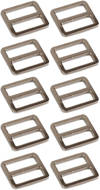 납작 끈조절 버클 25mm, 실버, 10개