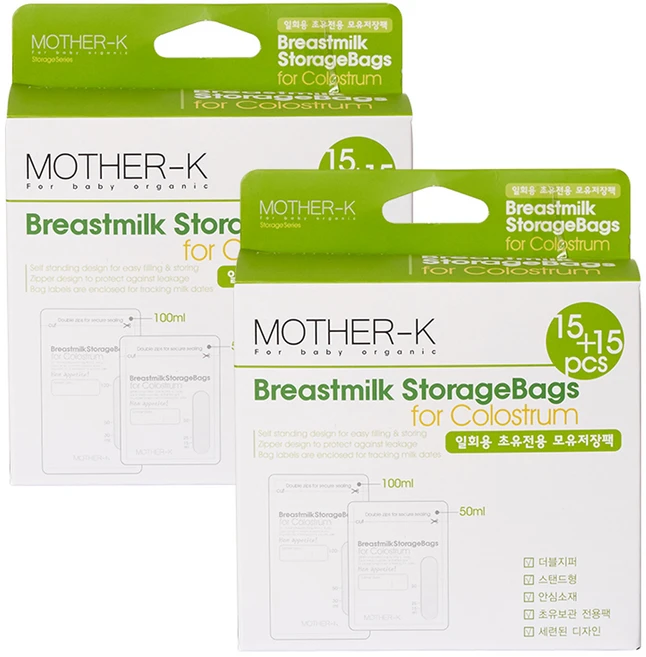 마더케이 일회용 초유전용 모유저장팩 100ml + 50ml 세트, 30매, 2세트 - 쿠팡
