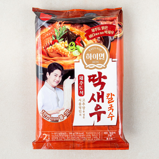 삼립 하이면 제주도식 딱새우 칼국수 2인분, 1개, 390g