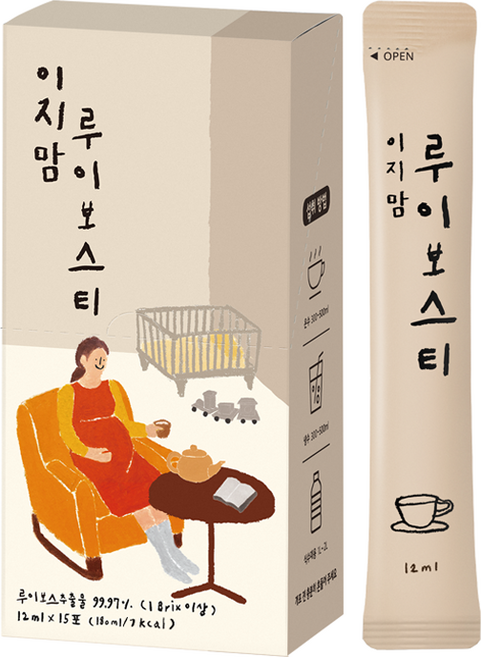 이지맘 루이보스티 액상스틱, 12ml, 15개입, 1박스