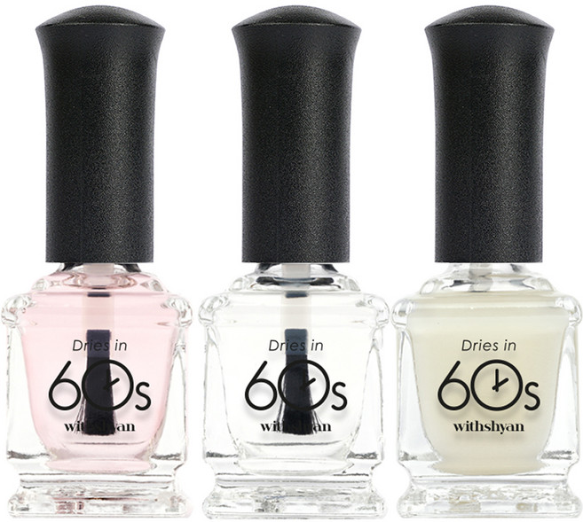 위드샨 매니큐어 베이직 3종 세트, 베이스코트 + 탑코트 + 매트탑코트, 1세트