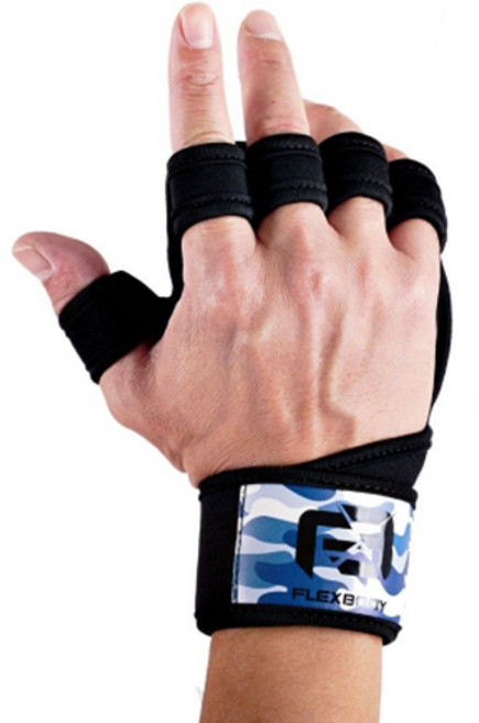 플렉스바디 에어리 헬스 장갑 양손 세트, 로얄블루, 1개