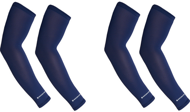 인콘트로 스트라이프 쿨토시 양손착용, 네이비, 2세트