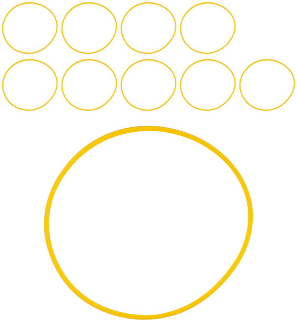 키친유 식판 실리콘 깊은형, 노랑, 10개