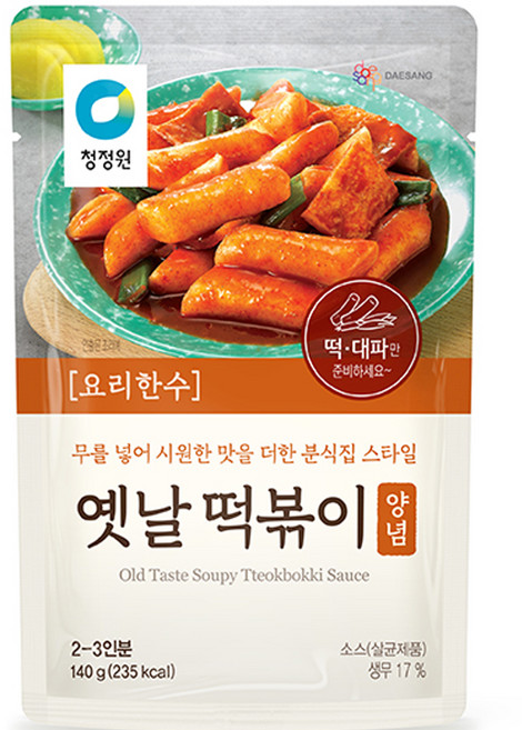 청정원 옛날 떡볶이 양념, 1개, 140g