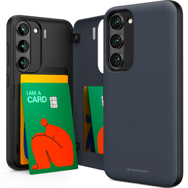 구스페리 파스텔 카드 미러 도어 범퍼 휴대폰 케이스