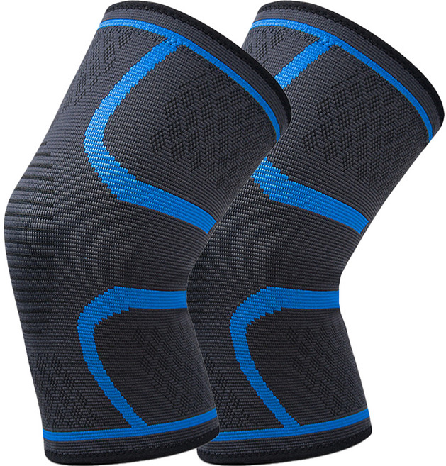 그리뉴얼 나일론 운동 무릎 보호대 네이비 2p, 1개