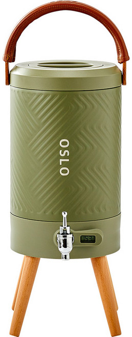 오슬로 스텐 304 이중진공 보온 보냉 트리 워터저그, 그린, 4.5L, 1개