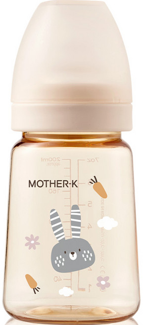 마더케이 베이직 PPSU 토끼 젖병, 크림, 180ml, 1개