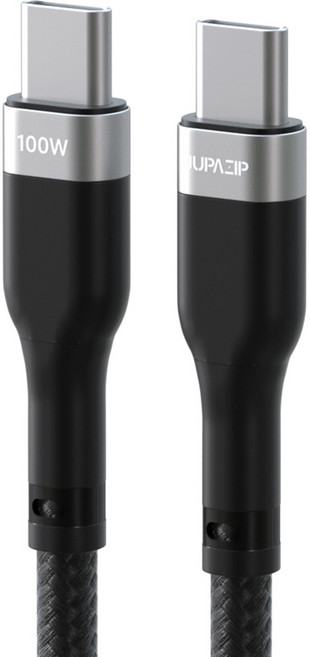 주파집 메탈쉴드 PD C타입-C타입 고속충전 케이블 100W, 블랙 + 그레이, 1개, 30cm