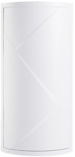 블럭마트 욕실 주방 회전 코너 선반 3단, 1개, 화이트