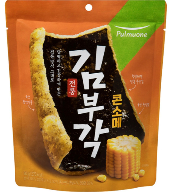 풀무원 전통 김부각 콘소메, 50g, 1개