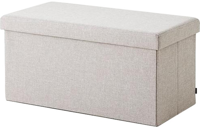 한샘 베이직 사각 수납 스툴, 라이트그레이, 1개