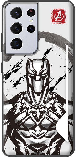 漫威黑豹彩繪卡片硬殼手機殼