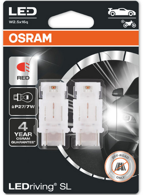OSRAM 歐司朗 高級 LED 燈泡 2入, 1個, P27/7W, 紅色