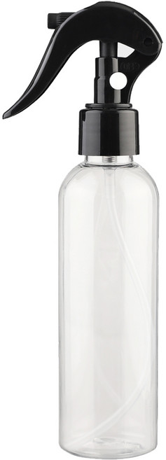 미니건 플라스틱 용기 200ml, 10개, 투명 + 블랙