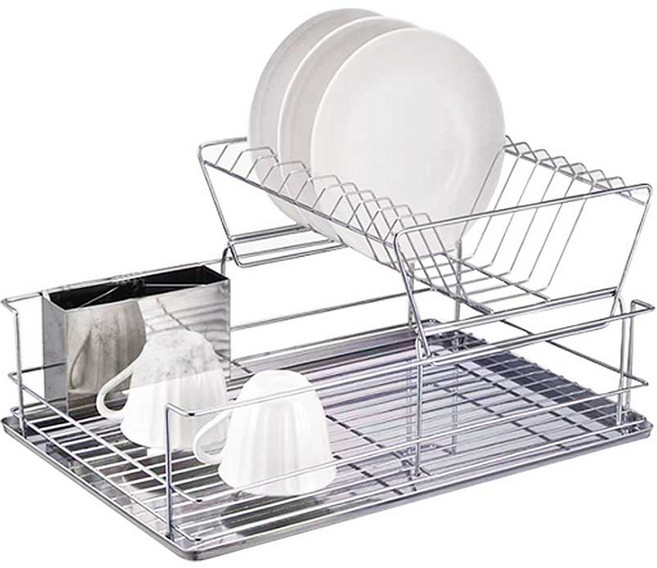 마이닝 특대형 올 스텐 식기건조대, 2단, 1개