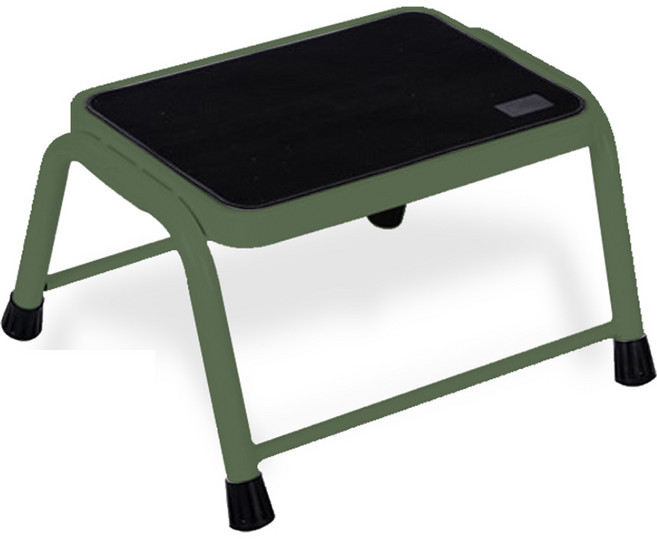 코끼리리빙 스탭 스툴 계단 사다리 발판 1단 카키, 1개