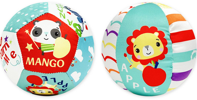 피셔프라이스 헝겁공 촉감발달완구 2종 세트, 혼합색상, 1개