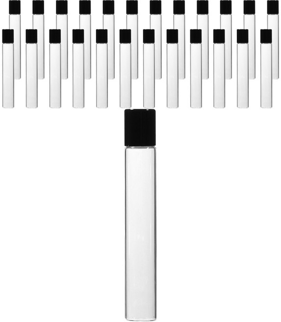 강군샵 롤온 향수 용기 10ml, 25개, 블랙 + 투명
