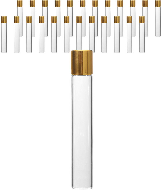 강군샵 롤온 향수 용기 10ml, 25개, 골드 + 투명