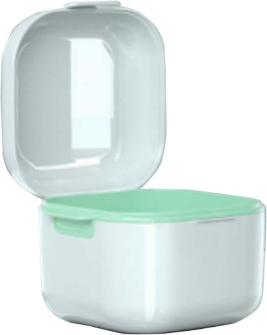 교정기 틀니 보관함, 그린, 1개