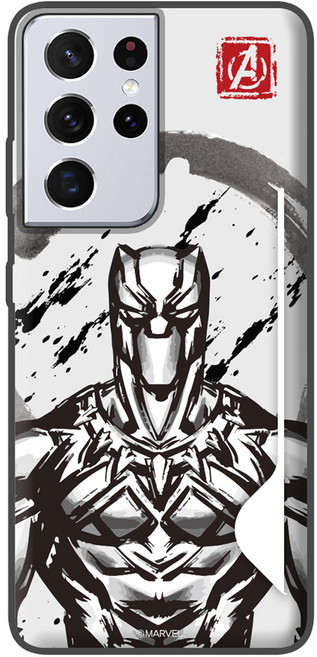 漫威黑豹彩繪卡片硬殼手機殼