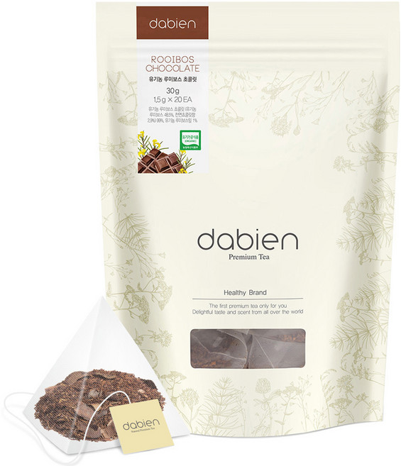 다비앙 유기농 루이보스 초콜릿 티백, 1.5g, 20개입, 1개