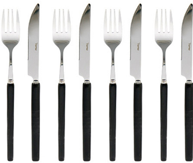 바네 커트러리 시리즈, 블랙, 포크 + 나이프, 4세트