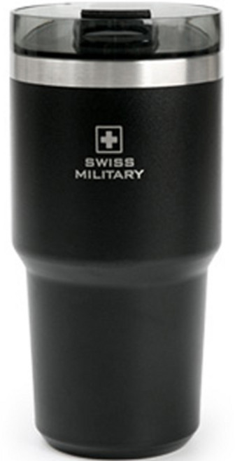 스위스밀리터리 보온보냉 라떼 텀블러 OKK-TKL600, LBK 샤이닝블랙, 1개