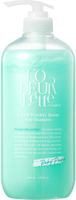로더렛 인 잉글랜드 컬러핏 샴푸 베이비파우더향, 1L, 1개
