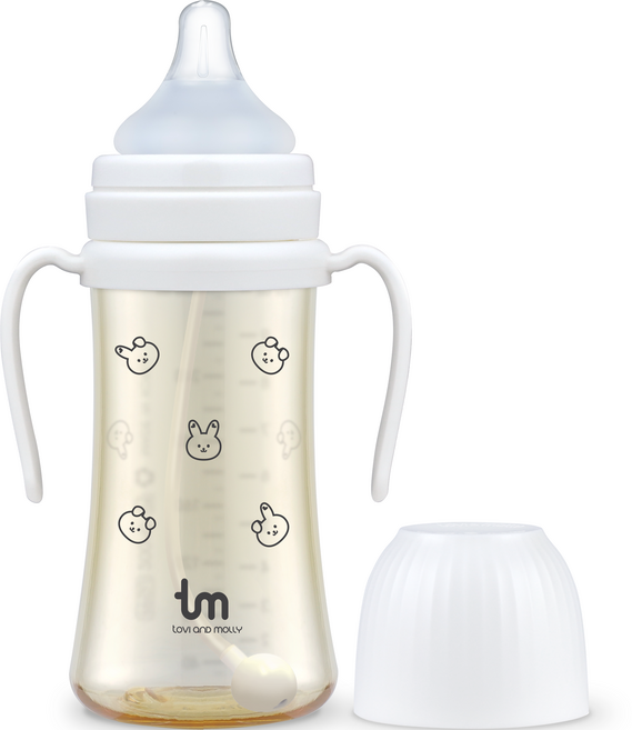 토비앤몰리 돗바니 PPSU 빨대 젖병 280ml, 1개, 화이트