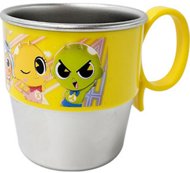 르번 국산 아동용 신비아파트 스텐 손잡이컵, 280ml, 1개, 혼합색상