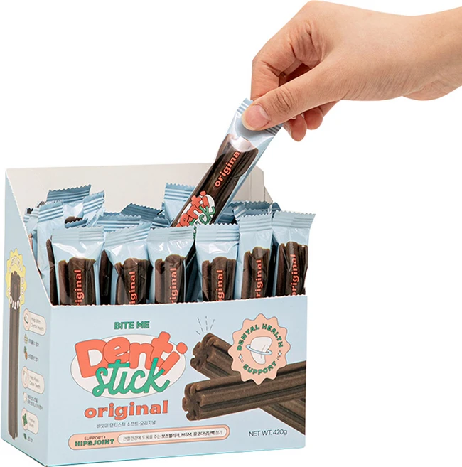 바잇미 반려동물용 덴티스틱 소프트 힙앤조인트 덴탈껌 30p, 오리지널, 420g, 1개 - 쿠팡