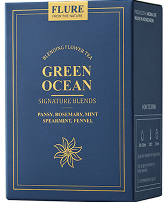 Flure迷迭香花茶三角茶包 Green Ocean款, 1g, 5入, 1個
