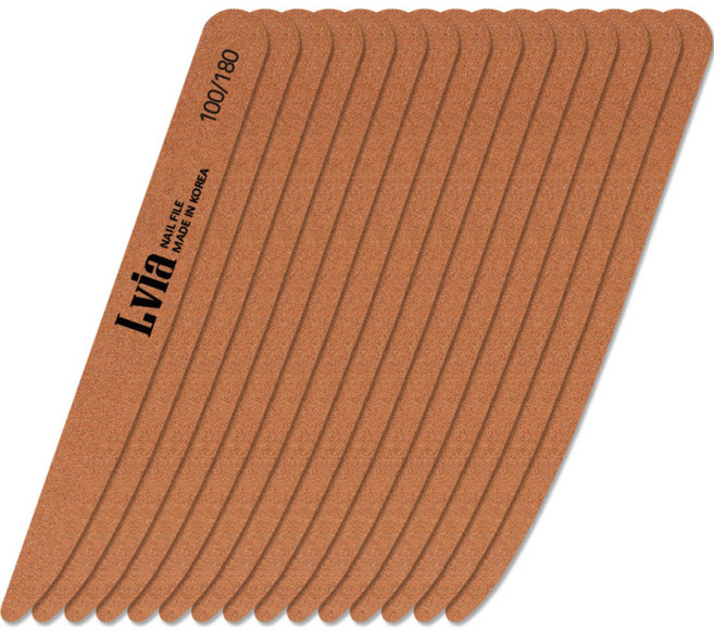 엘비아 100/180 나이프 우드 손톱 파일, 15개, 가넷