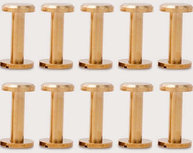 황동 평면 리벳 15mm 10p, 10개