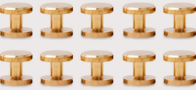 황동 평면 리벳 5mm 10p, 10개