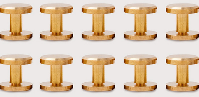 황동 평면 리벳 6mm 10p, 10개